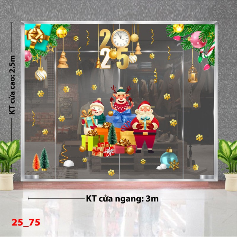 Decal dán tường Noel combo 75