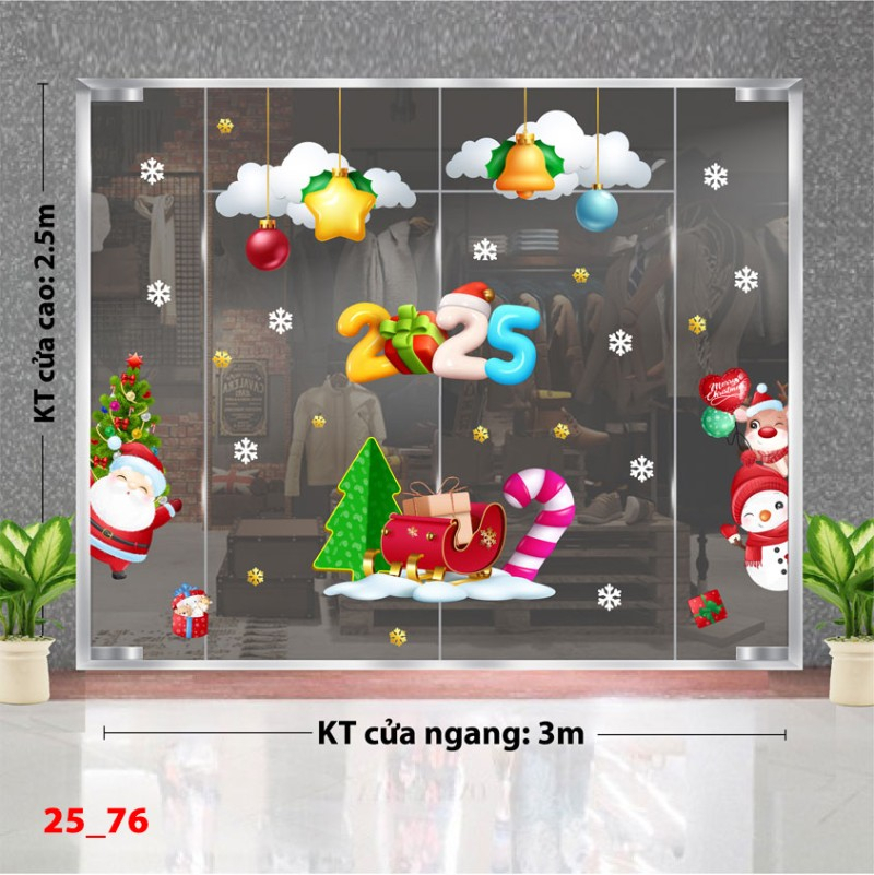 Decal dán tường Noel combo 76