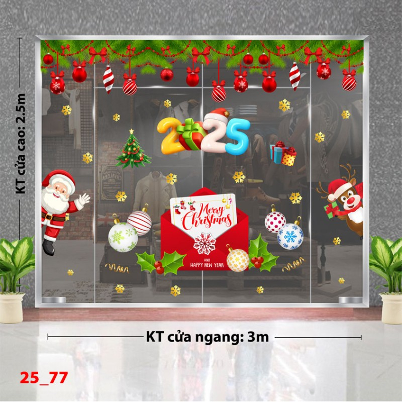 Decal dán tường Decal Noel combo 77 - Xin chào noel