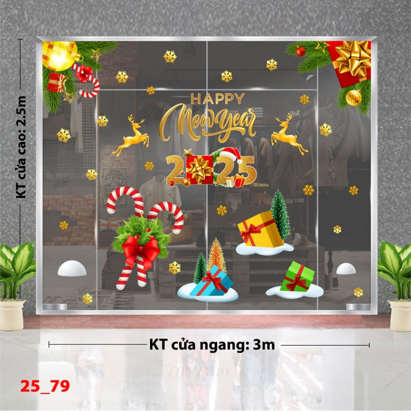 Decal dán tường Decal Noel combo 79