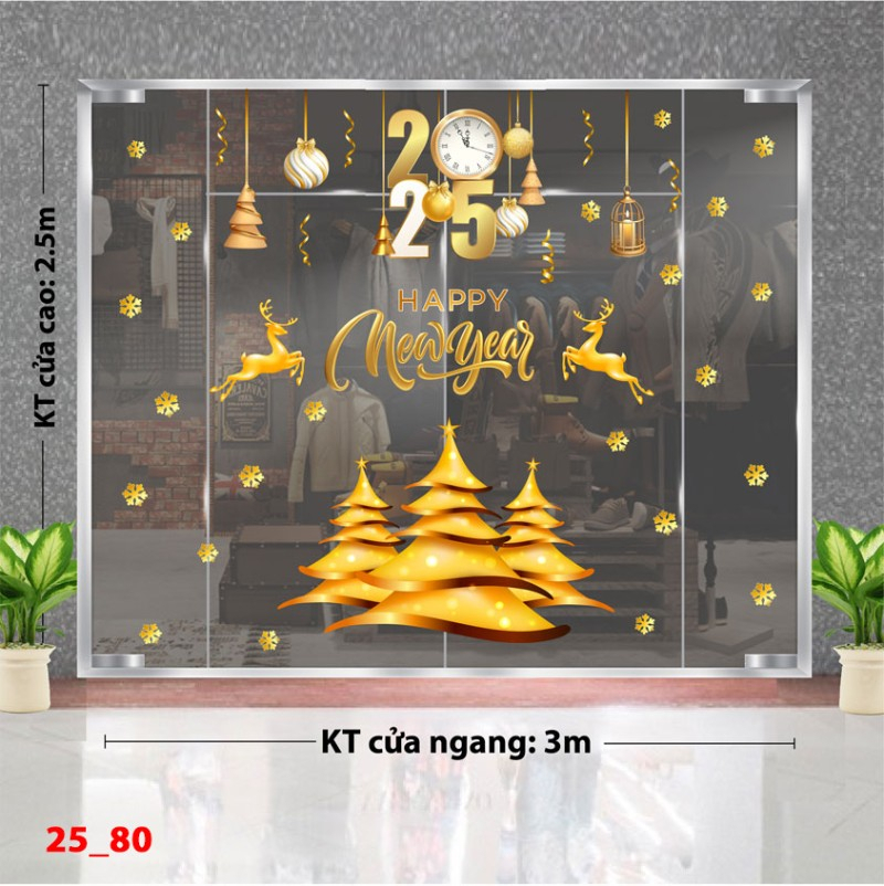 Decal dán tường Noel combo 80 