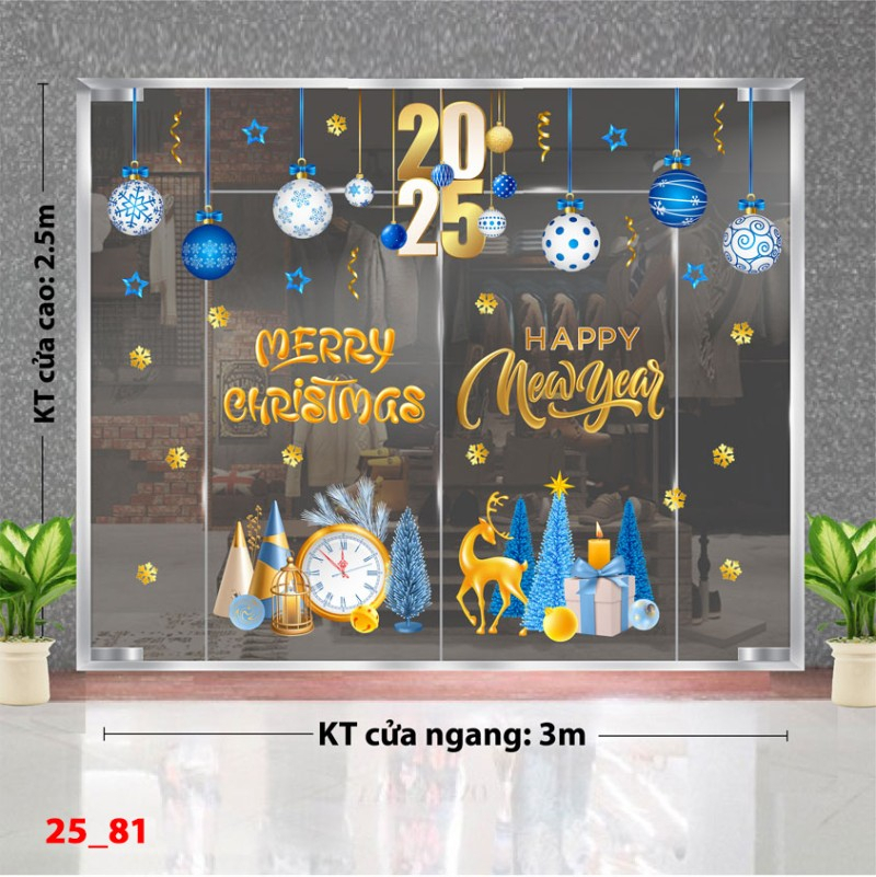 Decal dán tường Noel combo 81