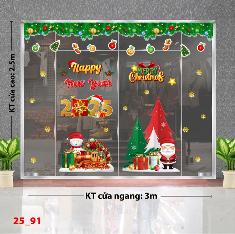 Decal dán tường Noel combo 91