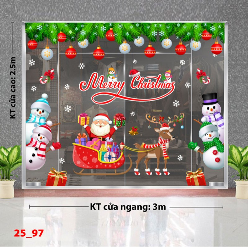 Decal dán tường Noel combo 97