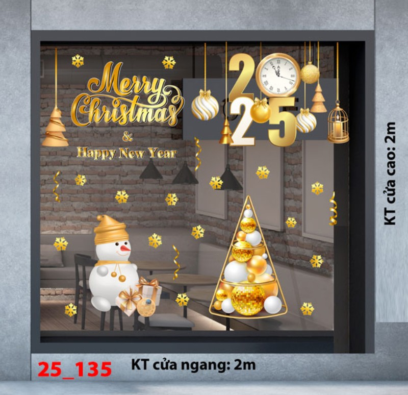 Decal dán tường Noel combo 135