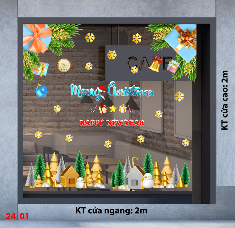 Decal dán tường Decal Noel-ngôi nhà noel