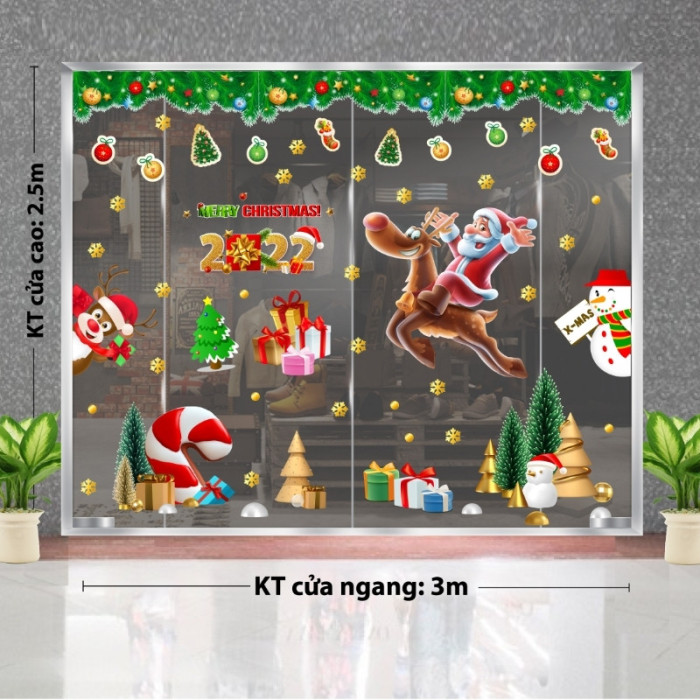 Decal dán tường Decal Noel-Sắc màu giáng sinh 2022 5
