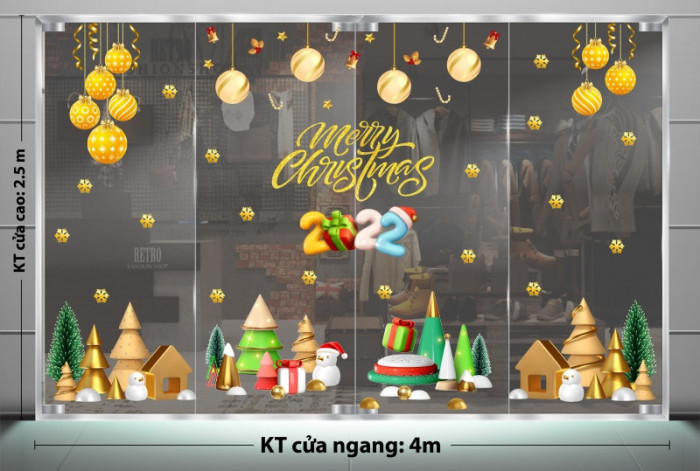 Decal dán tường Decal Noel-Sắc màu giáng sinh 2022 6