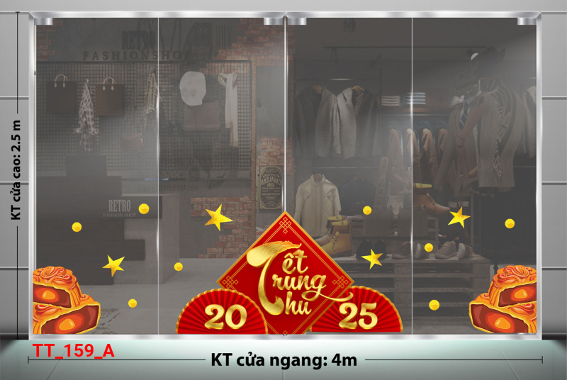Decal dán tường   Tết trung thu  159A