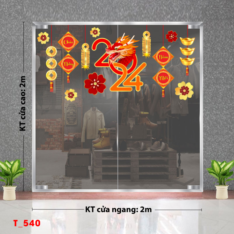 Decal dán tường Tết xuân - Tết 540
