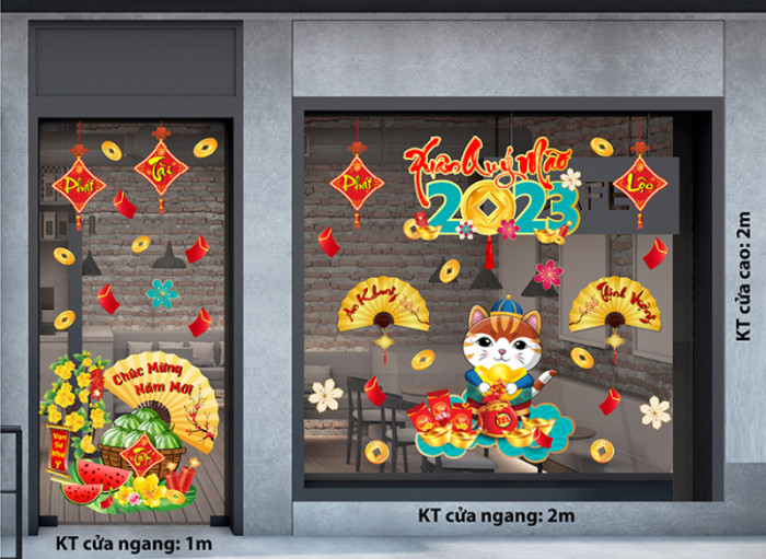 Decal dán tường Tết xuân - Xuân quý Mão