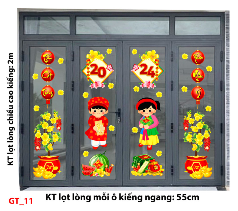 Decal dán tường Tết xuân - Xuân yêu thương 9