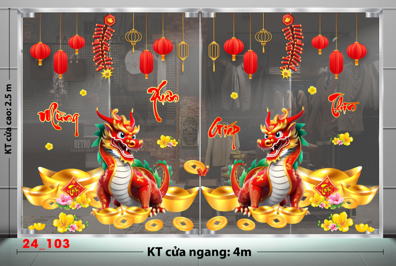 Decal dán tường Tết xuân -Tết 103