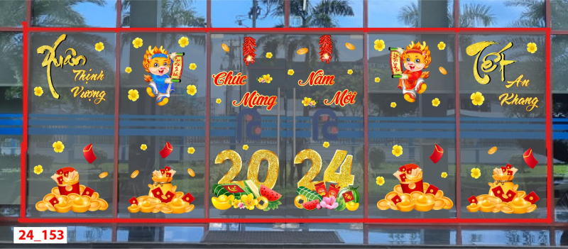 Decal dán tường Tết xuân -Tết 153