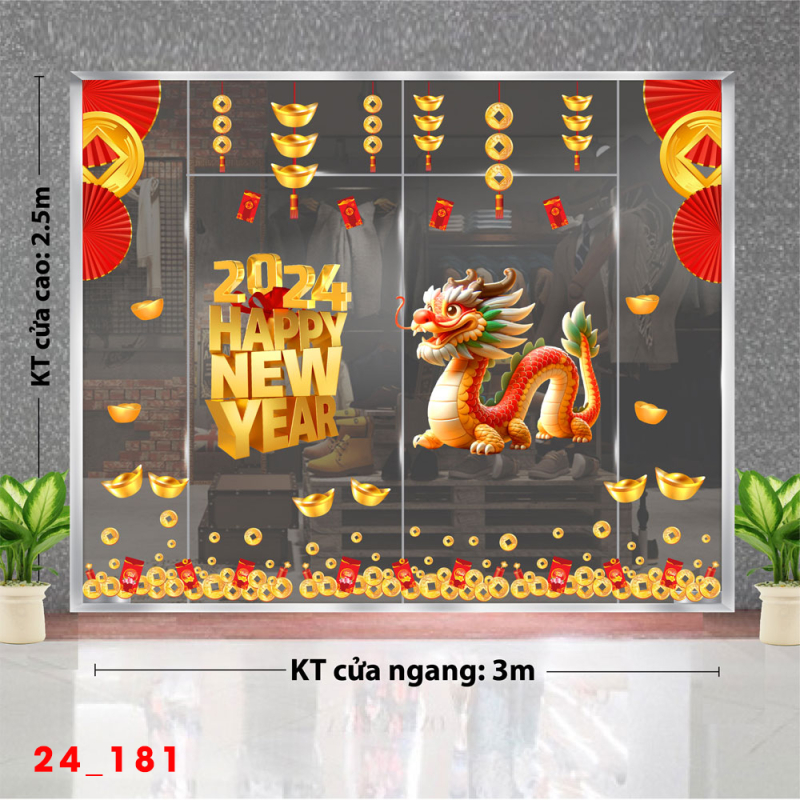 Decal dán tường Tết xuân -Tết 181