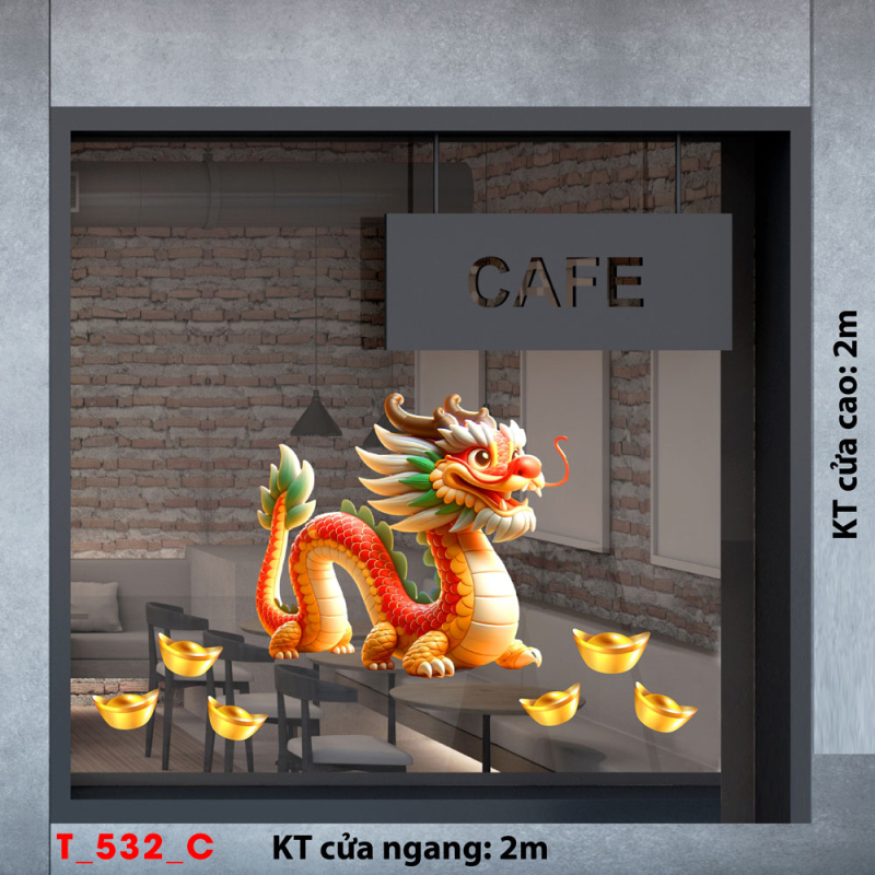 Decal dán tường Tết Xuân- Tết 532C