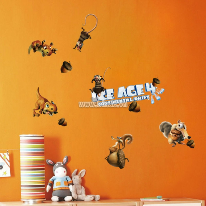 Decal dán tường Ice Age - Thú kỷ băng hà 2