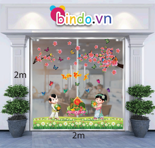 Decal dán tường Tết Xuân Combo Số 20