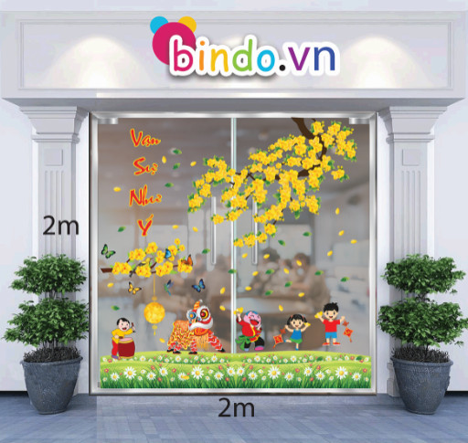 Decal dán tường Trang trí Tết Xuân Combo Số 27