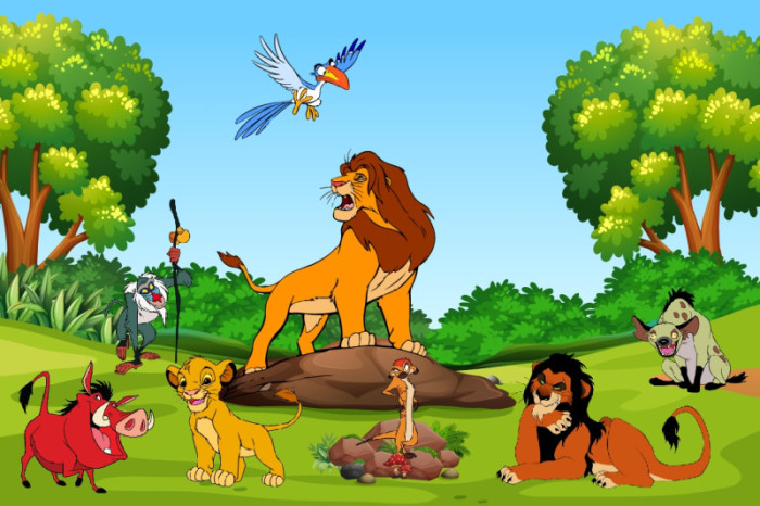 Tranh 3D vua sư tử và những người bạn (Lion King) số 1