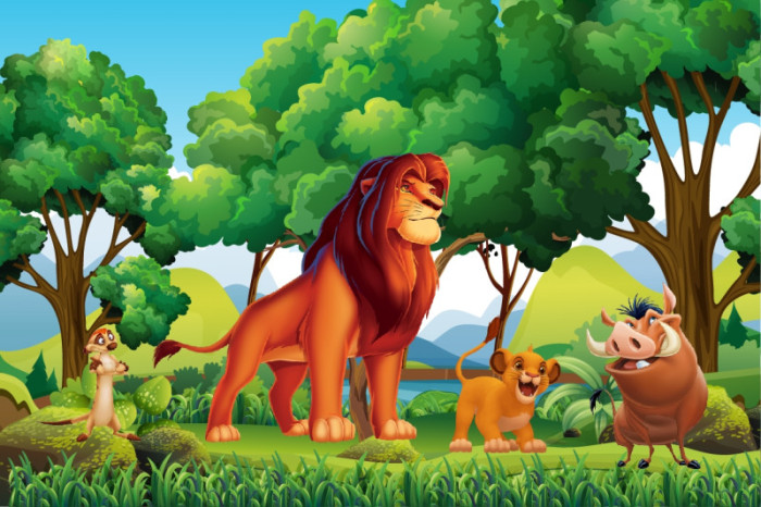 Tranh 3D vua sư tử và những người bạn (Lion King) số 2