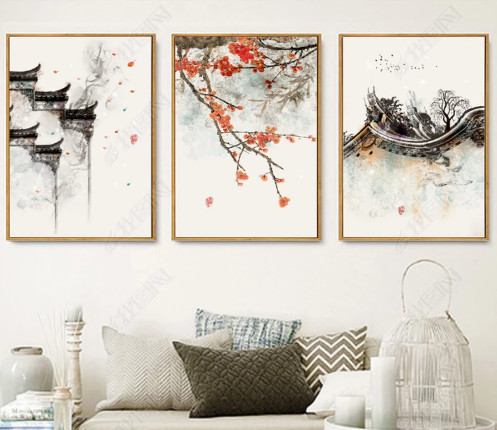 Tranh bộ 3 vẽ nghệ thuật