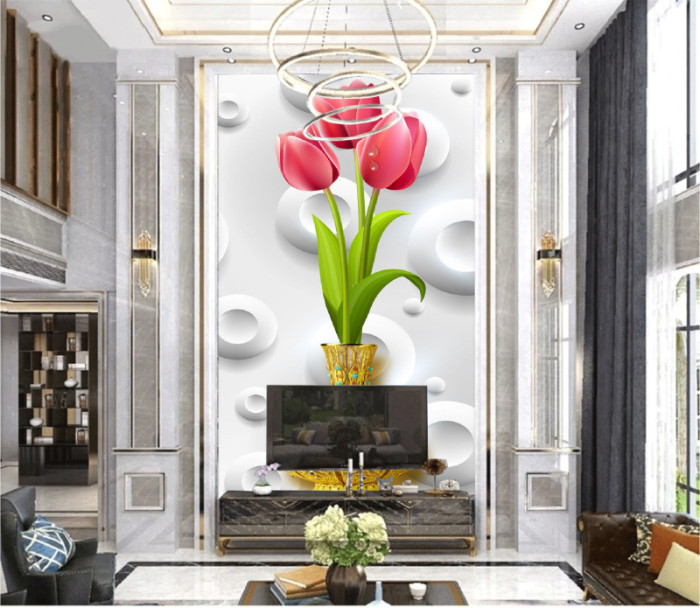 Tranh bình hoa tulip