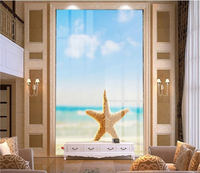 Tranh cảnh biển sao biển ngắm cảnh