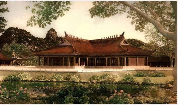 Tranh dán tường Hà Nội  nét cổ kính xưa