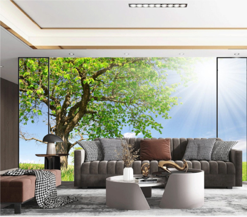 Tranh phong cảnh cây xanh bóng mát