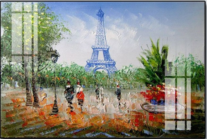 Tranh dán tường phong cảnh châu âu tháp Paris