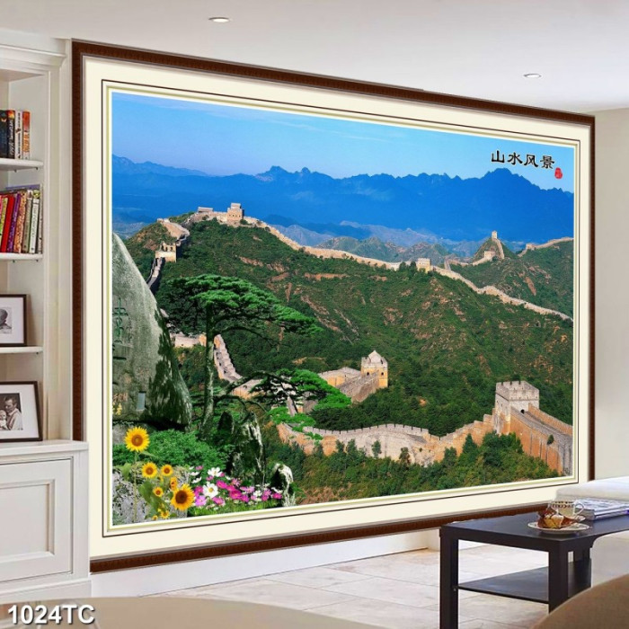 Tranh vạn lý trường thành và rừng xanh thẳm