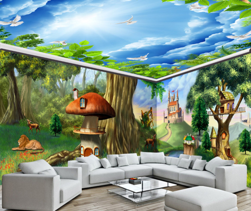 Tranh full phòng khu vườn thần tiên