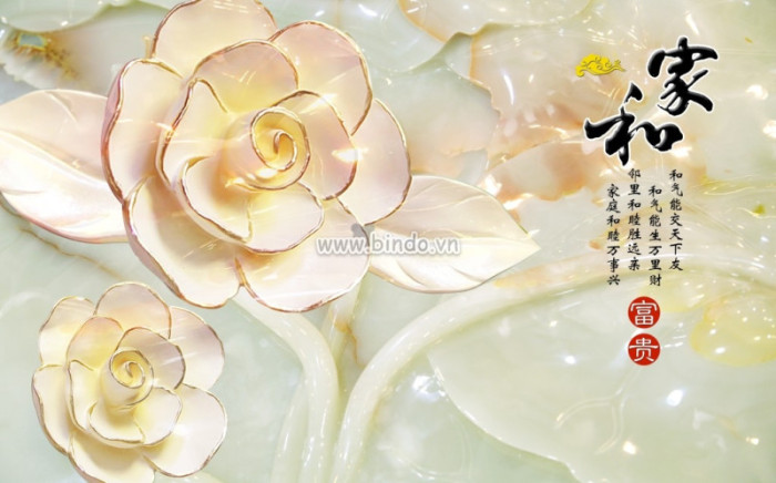 tranh ngọc hoa hồng