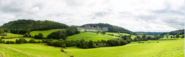 Tranh panorama của vùng nông thôn ở Bắc Wales