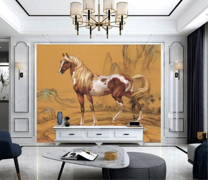 Tranh mã đáo thành công ngựa vàng