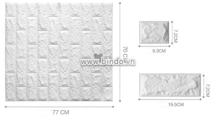 Xốp dán tường màu trắng (7mm) - 2