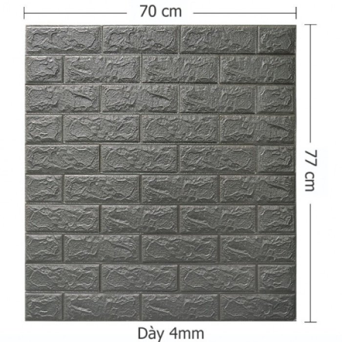 Xốp dán tường màu xám bạc dày 4mm (70cm x 77cm) - 1