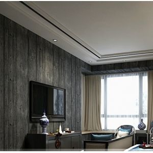 Giấy dán tường 3d vân gỗ xám đen