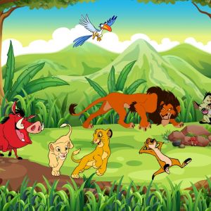Tranh 3D vua sư tử và những người bạn (Lion King) số 4 Tranh 3D vua sư tử và những người bạn (Lion King) số 4