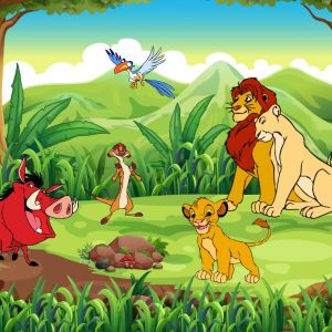 Tranh 3D vua sư tử và những người bạn (Lion King) số 6 Tranh 3D vua sư tử và những người bạn (Lion King) số 6