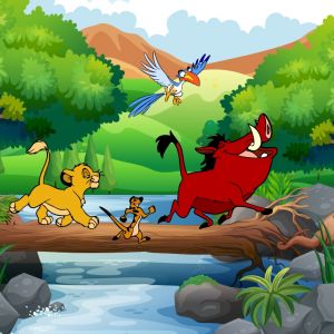Tranh 3D vua sư tử và những người bạn (Lion King) số 5 Tranh 3D vua sư tử và những người bạn (Lion King) số 5