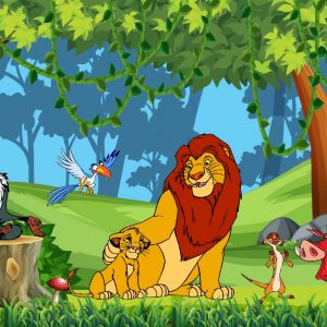 Tranh 3D vua sư tử và những người bạn (Lion King) số 7 Tranh 3D vua sư tử và những người bạn (Lion King) số 7