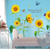 Decal dán tường Hướng dương vàng 1