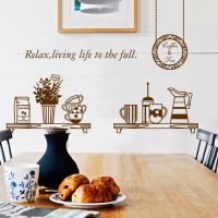 Decal dán tường Tách trà cà phê
