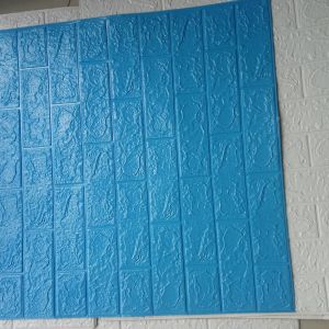 Decal dán tường xốp dán tường xanh dương dày 4mm (70cm x 77cm)