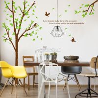 Decal dán tường Cây và chim 1