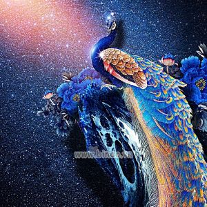 Tranh chim công xanh Tranh chim công xanh