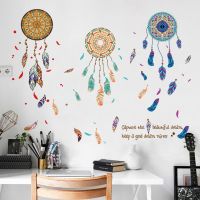Decal dán tường Lông vũ sắc màu 4