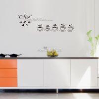 Decal dán tường Những tách cà phê